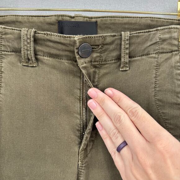 Vince Dark Army Green Utility Cargo Pockets Mid Rise Slim Skinny Pants - Picture 7 of 10